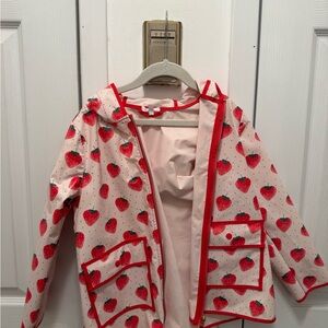 *NWT* Tahari Girl Strawberry Patterned Raincoat